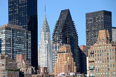 23 New York City Roosevelt Island Manhattan With Trump World Tower, The Chrysler Building, 100 United Nations Plaza, and One Dag Hammarskjold Plaza Close Up